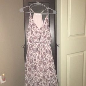 Lush pink floral print maxi dress